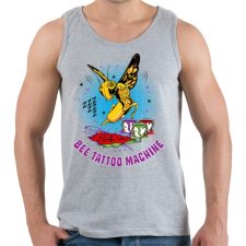 PRINTFASHION Tetováló gép - Férfi atléta - Sport szürke atléta, trikó