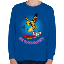 PRINTFASHION Tetováló gép - Gyerek pulóver - Királykék gyerek pulóver, kardigán