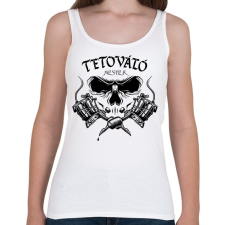 PRINTFASHION Tetováló mester - Női atléta - Fehér női trikó