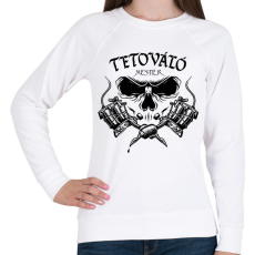 PRINTFASHION Tetováló mester - Női pulóver - Fehér