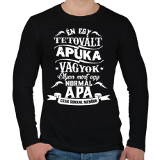 PRINTFASHION Tetovált Apuka - Férfi hosszú ujjú póló - Fekete