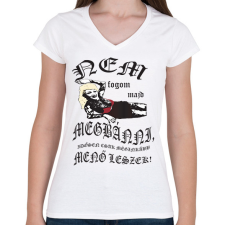 PRINTFASHION tetovált.b - Női V-nyakú póló - Fehér női póló