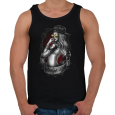 PRINTFASHION Tetovált lány - Férfi atléta - Fekete