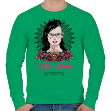 PRINTFASHION Tetovált lány - Férfi pulóver - Zöld férfi pulóver, kardigán