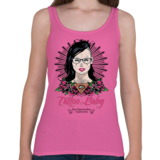 PRINTFASHION Tetovált lány - Női atléta - Rózsaszín női trikó