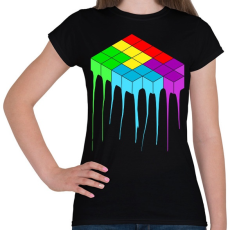 PRINTFASHION Tetris - Női póló - Fekete