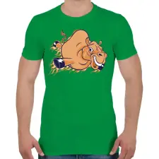 PRINTFASHION Teve - Férfi póló - Zöld férfi póló