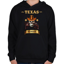 PRINTFASHION TEXAS RANGER SKULL - Gyerek kapucnis pulóver - Fekete gyerek pulóver, kardigán