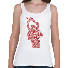 PRINTFASHION Texasi láncfűrészes - Női atléta - Fehér