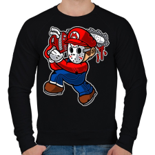 PRINTFASHION Texasi Marió - Férfi pulóver - Fekete férfi pulóver, kardigán