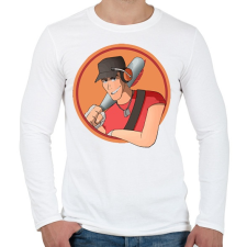 PRINTFASHION TF2 - Scout - Férfi hosszú ujjú póló - Fehér férfi póló