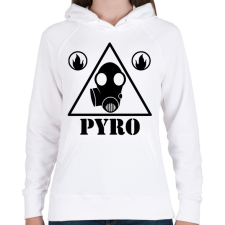 PRINTFASHION TF 2- Pyro - Női kapucnis pulóver - Fehér női pulóver, kardigán