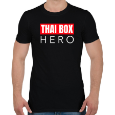 PRINTFASHION THAI BOX HERO - Férfi póló - Fekete férfi póló