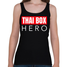 PRINTFASHION THAI BOX HERO - Női atléta - Fekete