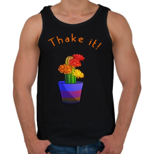 PRINTFASHION thake it - Férfi atléta - Fekete atléta, trikó