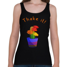 PRINTFASHION thake it - Női atléta - Fekete női trikó