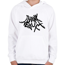 PRINTFASHION Thank U Next - Gyerek kapucnis pulóver - Fehér gyerek pulóver, kardigán