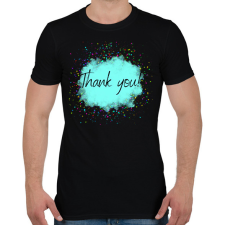 PRINTFASHION Thank you - Férfi póló - Fekete férfi póló