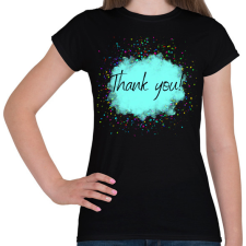 PRINTFASHION Thank you - Női póló - Fekete női póló