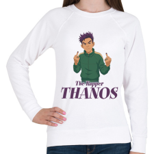 PRINTFASHION Thanos - Női pulóver - Fehér női pulóver, kardigán