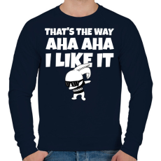 PRINTFASHION That's the way I like it - Férfi pulóver - Sötétkék