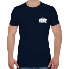 PRINTFASHION The BEEF original - A mackó - Férfi póló - Sötétkék férfi póló