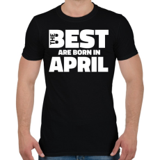 PRINTFASHION The Best are born in april - Férfi póló - Fekete