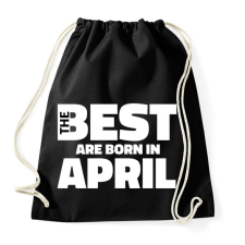 PRINTFASHION The Best are born in april - Sportzsák, Tornazsák - Fekete tornazsák