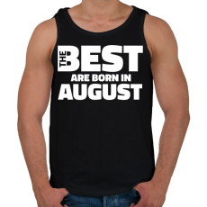 PRINTFASHION The Best are born in august - Férfi atléta - Fekete