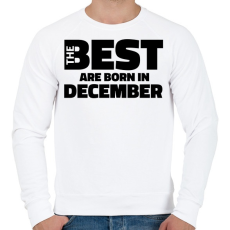 PRINTFASHION The Best are born in december - Férfi pulóver - Fehér