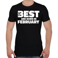 PRINTFASHION The Best are born in february - Férfi póló - Fekete férfi póló