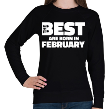 PRINTFASHION The Best are born in february - Női pulóver - Fekete női pulóver, kardigán
