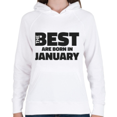 PRINTFASHION The Best are born in january - Női kapucnis pulóver - Fehér