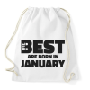 PRINTFASHION The Best are born in january - Sportzsák, Tornazsák - Fehér