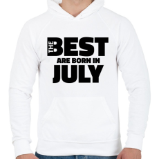 PRINTFASHION The Best are born in july - Férfi kapucnis pulóver - Fehér