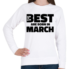 PRINTFASHION The Best are born in march - Női pulóver - Fehér női pulóver, kardigán