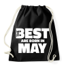 PRINTFASHION The Best are born in may - Sportzsák, Tornazsák - Fekete