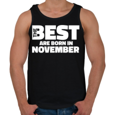 PRINTFASHION The Best are born in november - Férfi atléta - Fekete