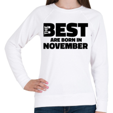 PRINTFASHION The Best are born in november - Női pulóver - Fehér női pulóver, kardigán