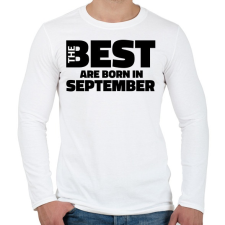 PRINTFASHION The Best are born in september - Férfi hosszú ujjú póló - Fehér férfi póló