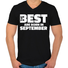 PRINTFASHION The Best are born in september - Férfi V-nyakú póló - Fekete