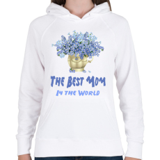 PRINTFASHION the best mom - Női kapucnis pulóver - Fehér