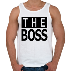 PRINTFASHION The Boss - Férfi atléta - Fehér