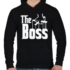 PRINTFASHION The Boss - Férfi kapucnis pulóver - Fekete női pulóver, kardigán