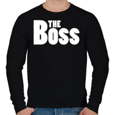 PRINTFASHION The Boss - Férfi pulóver - Fekete férfi pulóver, kardigán