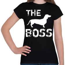 PRINTFASHION The boss - Női póló - Fekete női póló