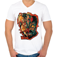 PRINTFASHION The boys art - Férfi V-nyakú póló - Fehér