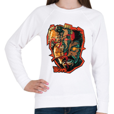 PRINTFASHION The boys art - Női pulóver - Fehér női pulóver, kardigán