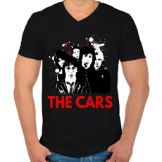 PRINTFASHION THE CARS BAND - Férfi V-nyakú póló - Fekete