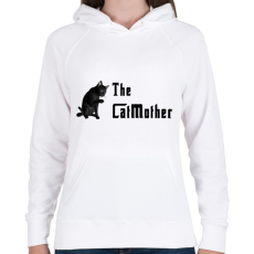 PRINTFASHION the catmother - Női kapucnis pulóver - Fehér